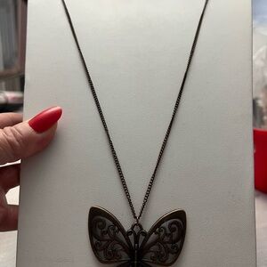 Paparazzi Antique Brass Butterfly Necklace
